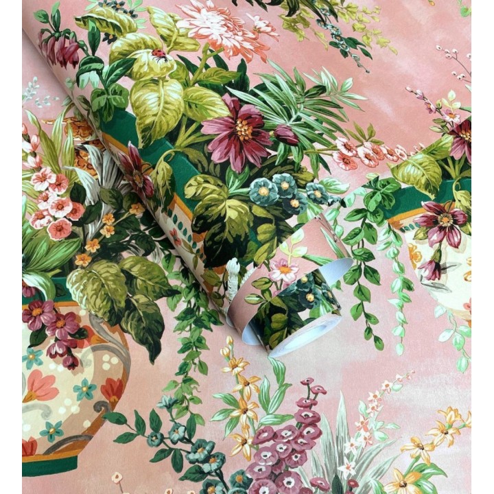 Papel pintado de jarrones de flores estilo romántico - Sylvan Bliss 682681