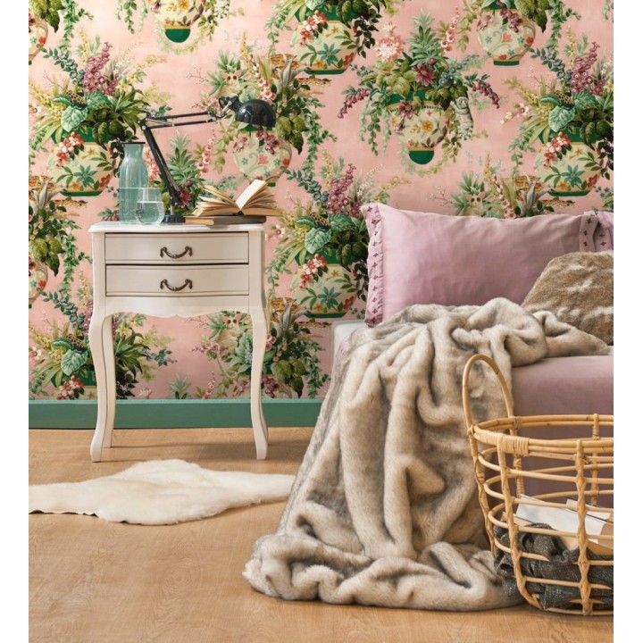 Papel pintado de jarrones de flores estilo romántico - Sylvan Bliss 682681