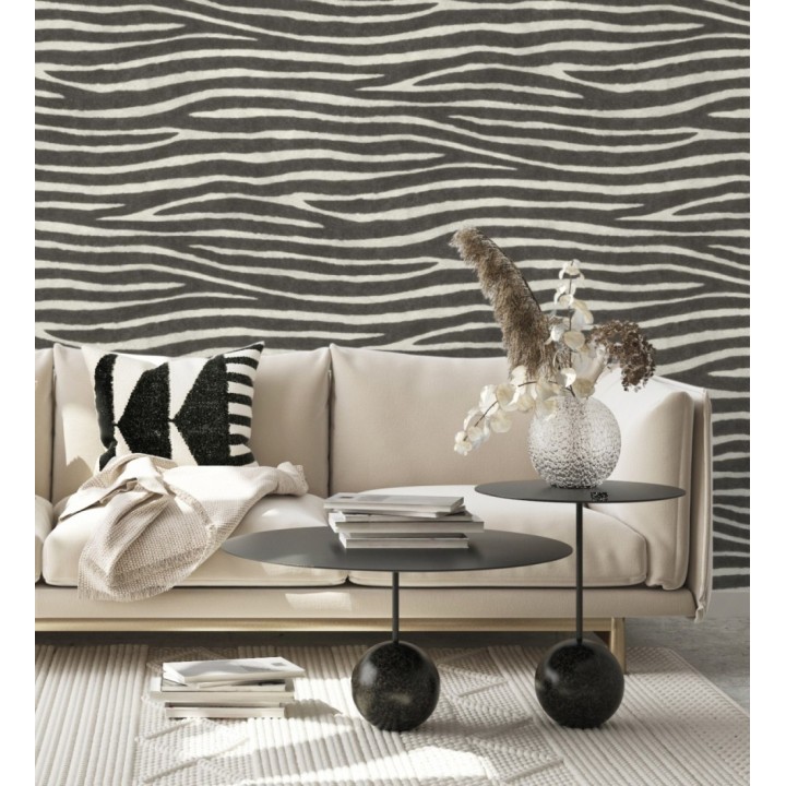 Papel pintado piel de zebra con textura - Nayobi 682697