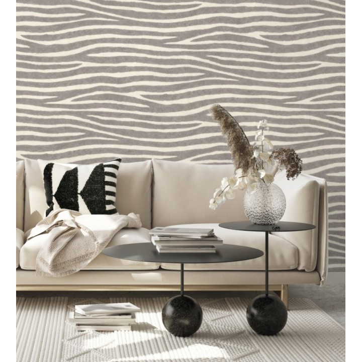 Papel pintado piel de zebra con textura - Nayobi 682698