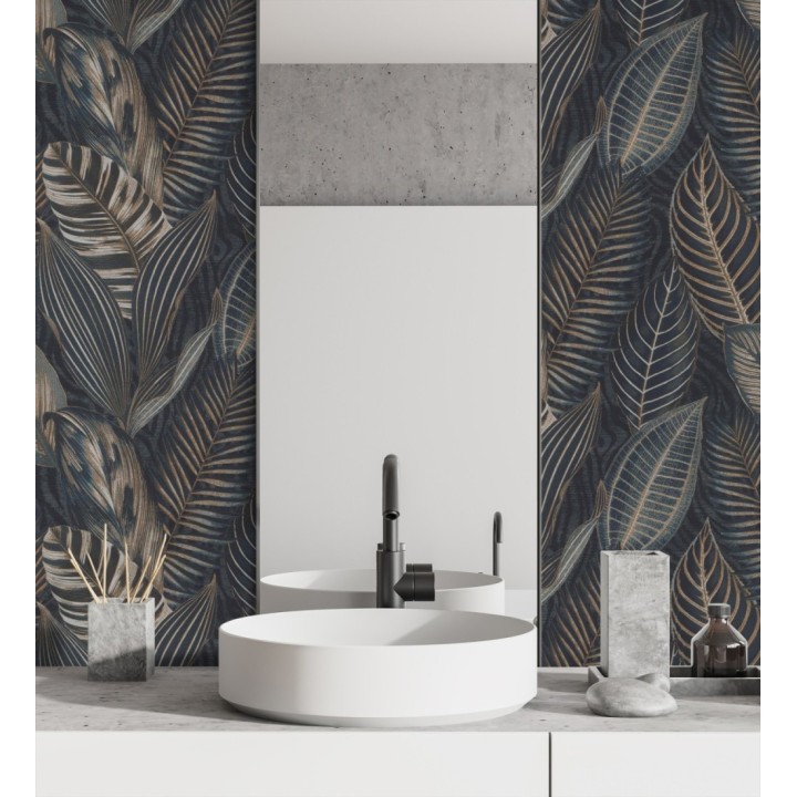 Papel pintado de hojas tropicales estilo africano - Inaya 682702