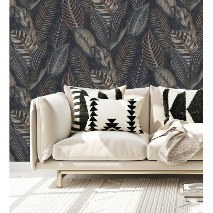 Papel pintado de hojas tropicales estilo africano - Inaya 682702