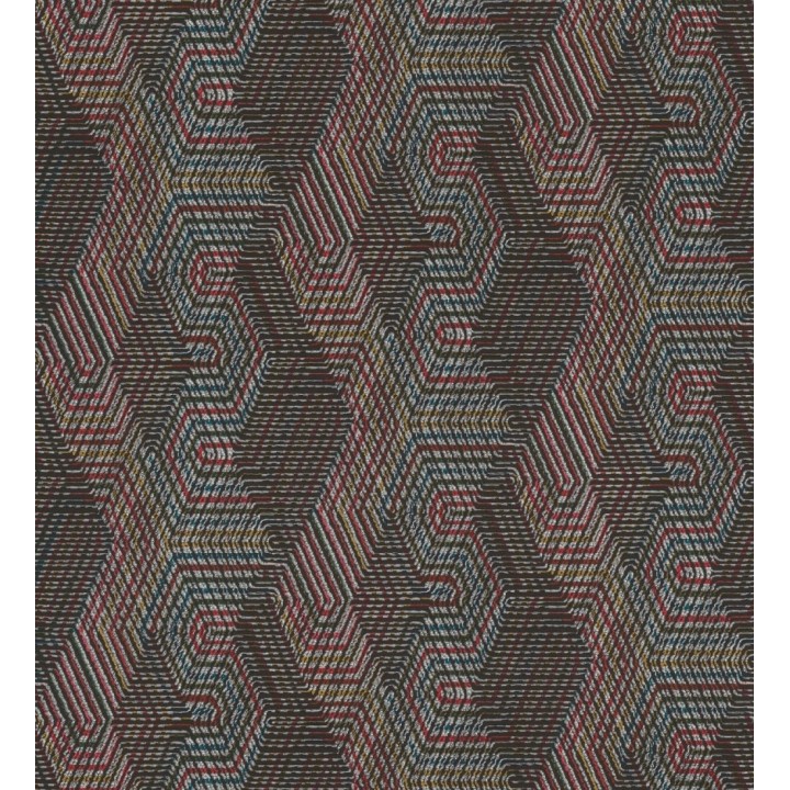 Papel pintado geométrico de tela africana - Maiba 682703