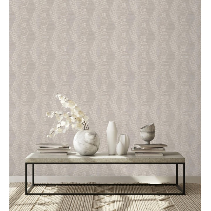 Papel pintado geométrico de tela africana - Maiba 682704