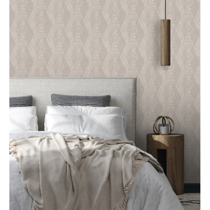 Papel pintado geométrico de tela africana - Maiba 682704