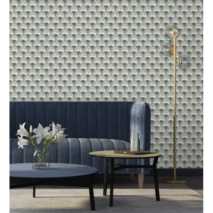 Papel pintado geométrico de abanicos japoneses - Mayuri Sensu 682708