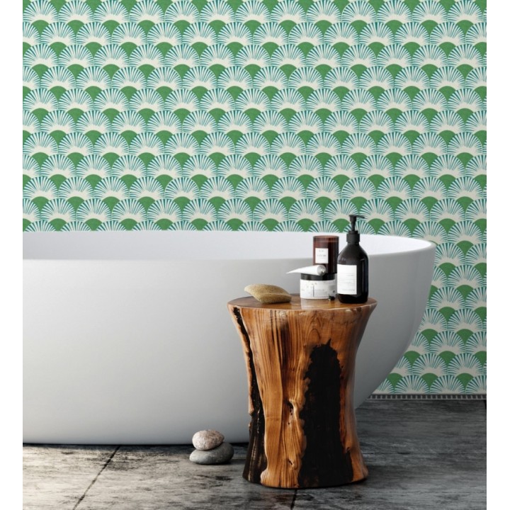 Papel pintado geométrico de abanicos japoneses - Mayuri Sensu 682709