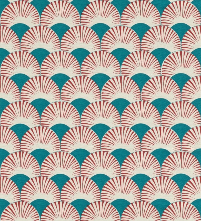Papel pintado geométrico de abanicos japoneses - Mayuri Sensu 682710