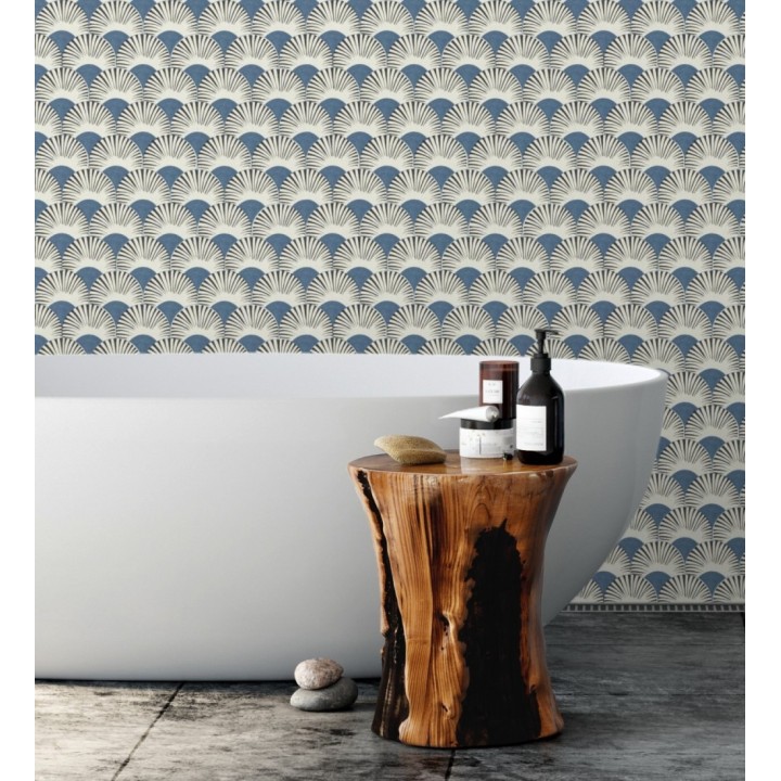 Papel pintado geométrico de abanicos japoneses - Mayuri Sensu 682712