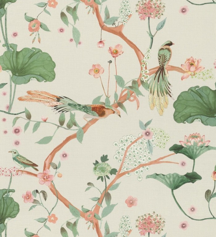 Papel pintado de pájaros y flores estilo japonés - Ren Saku 682713