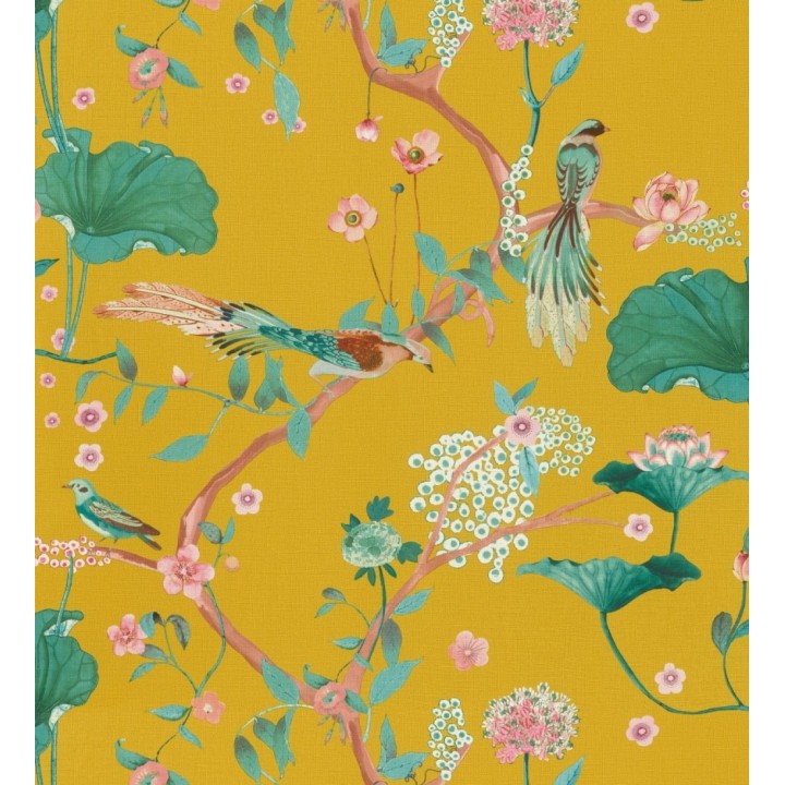 Papel pintado de pájaros y flores estilo japonés - Ren Saku 682714