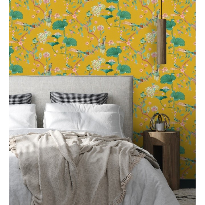 Papel pintado de pájaros y flores estilo japonés - Ren Saku 682714