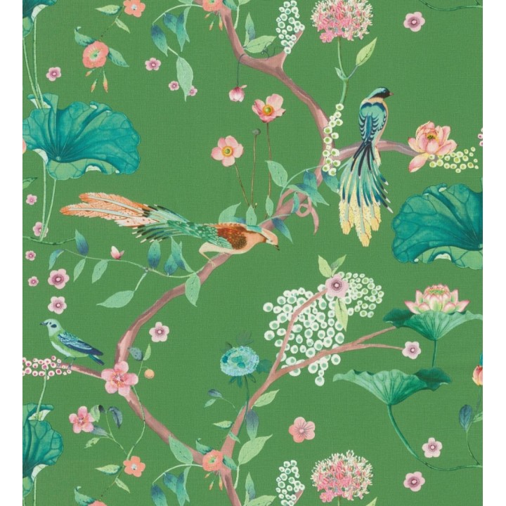 Papel pintado de pájaros y flores estilo japonés - Ren Saku 682715