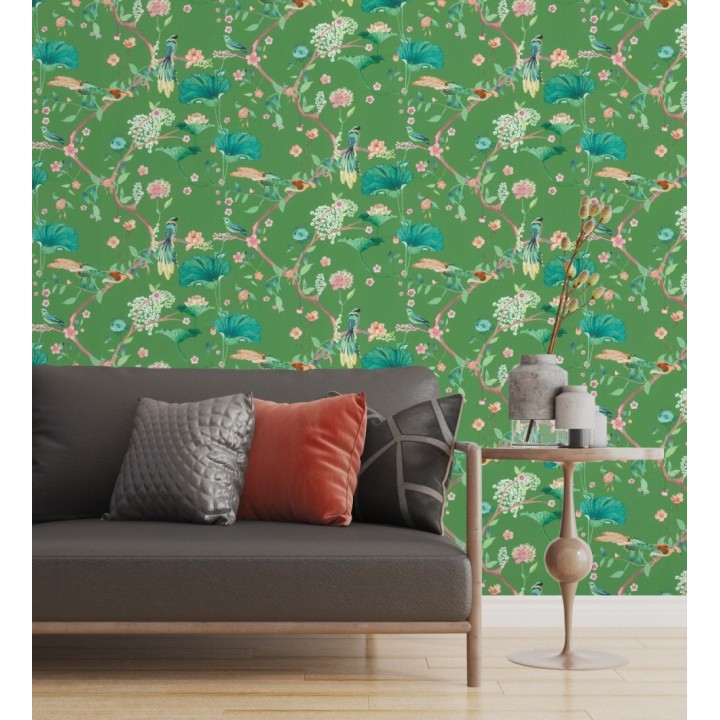 Papel pintado de pájaros y flores estilo japonés - Ren Saku 682715