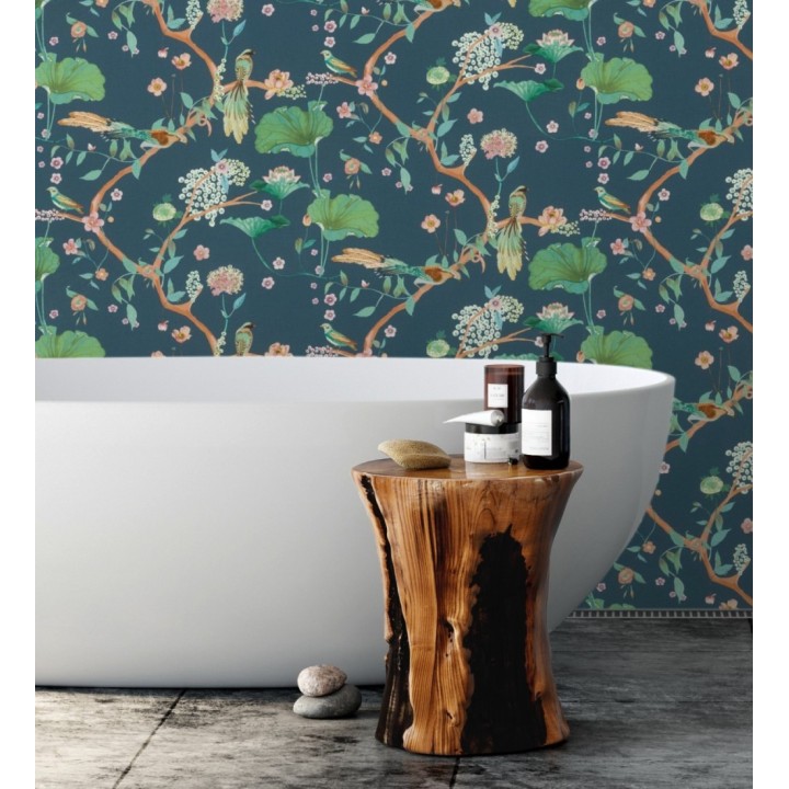 Papel pintado de pájaros y flores estilo japonés - Ren Saku 682716