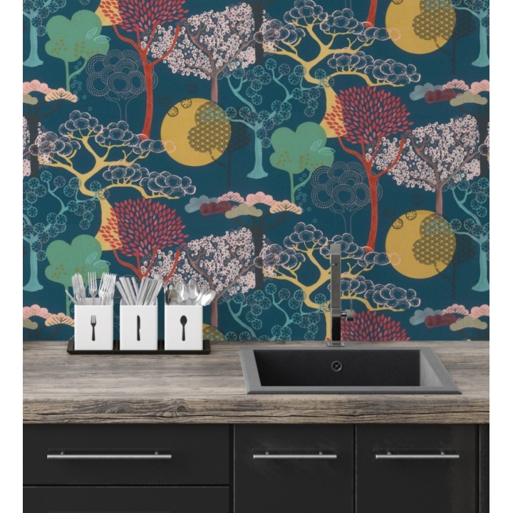 Papel pintado de diseño de árboles con estilo japonés - Naoki Mori 682722