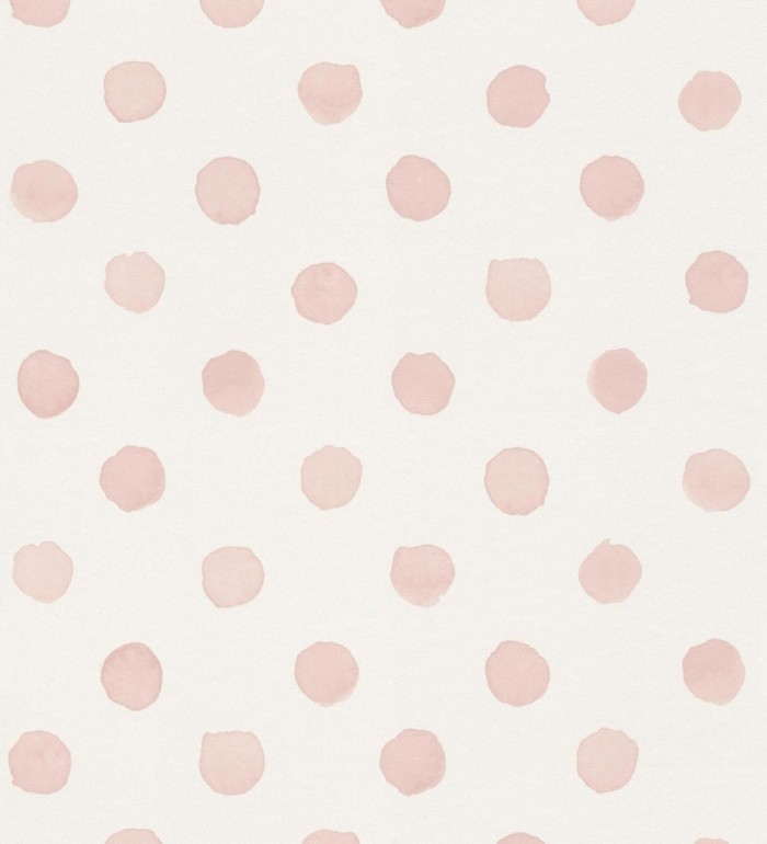 Papel pintado de lunares topos color rosa - Claudy Dots 682727