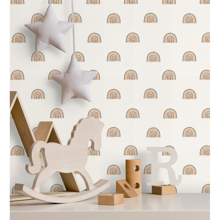 Papel pintado infantil de arcoíris - Pakcha 682730