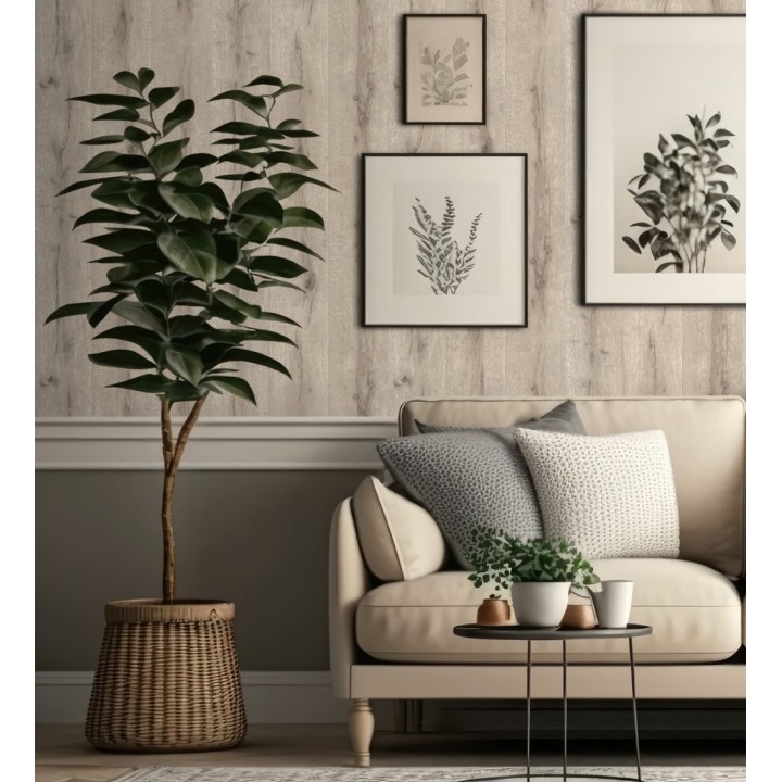 Papel pintado imitación tablas de madera rústica - Coimbra 682755