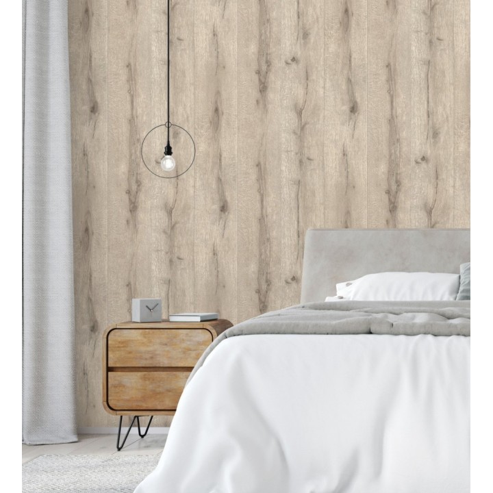 Papel pintado imitación tablas de madera rústica - Coimbra 682755