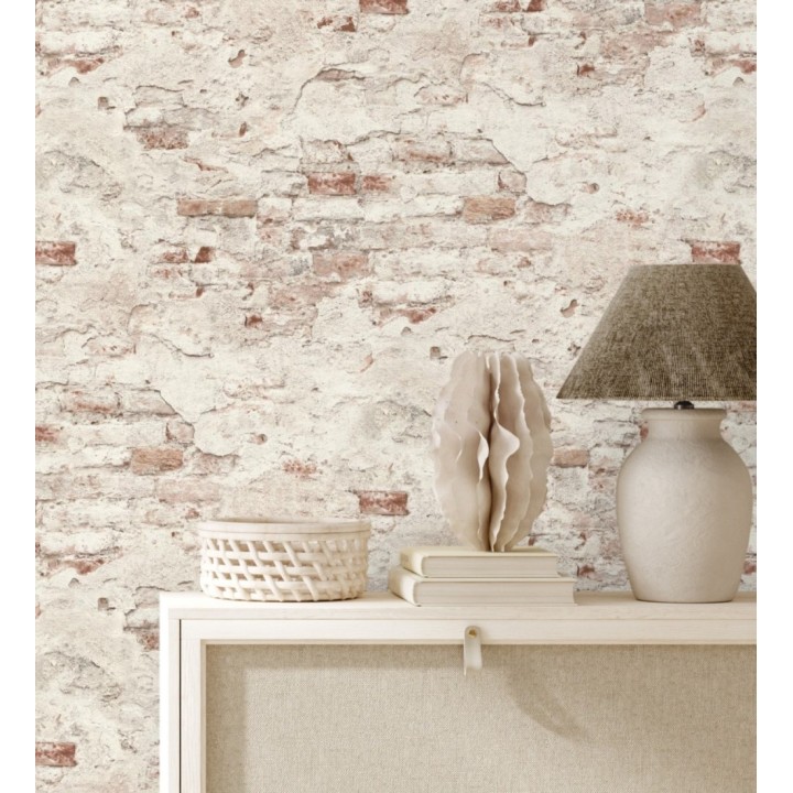 Papel pintado muro de ladrillos con efecto desgastado de estilo industrial - Stockton Street 682757