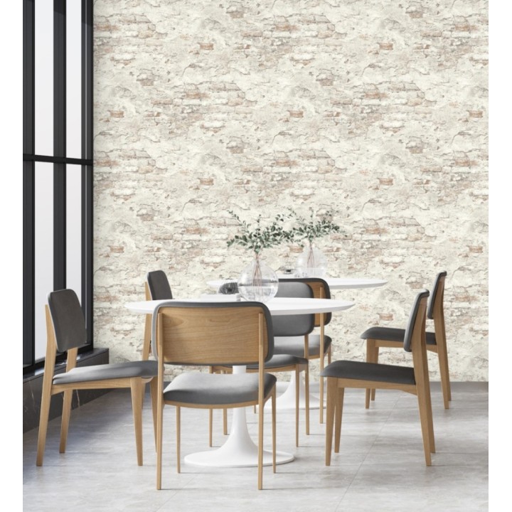 Papel pintado muro de ladrillos con efecto desgastado de estilo industrial - Stockton Street 682758