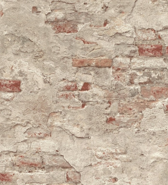 Papel pintado muro de ladrillos con efecto desgastado de estilo industrial - Stockton Street 682759