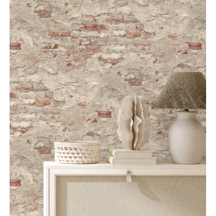 Papel pintado muro de ladrillos con efecto desgastado de estilo industrial - Stockton Street 682759