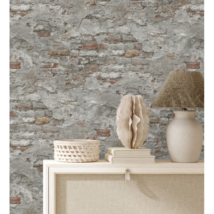 Papel pintado muro de ladrillos con efecto desgastado de estilo industrial - Stockton Street 682760