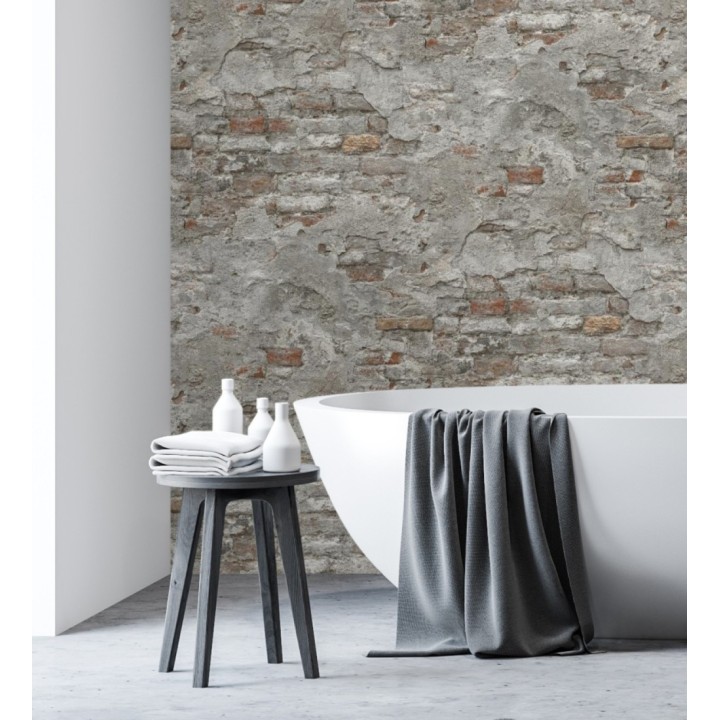 Papel pintado muro de ladrillos con efecto desgastado de estilo industrial - Stockton Street 682760