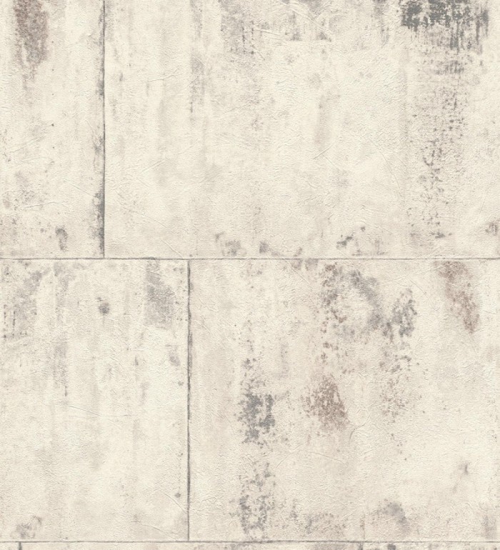 Papel pintado efecto chapa oxidada en bloques - Borg Metal 682766