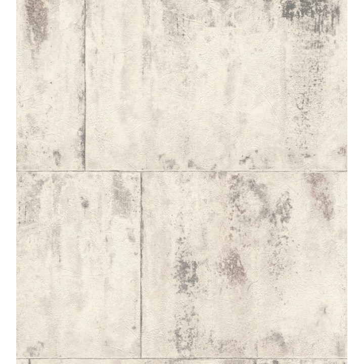 Papel pintado efecto chapa oxidada en bloques - Borg Metal 682766