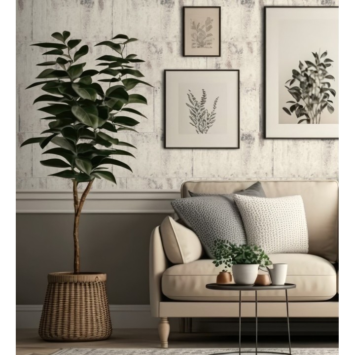 Papel pintado efecto chapa oxidada en bloques - Borg Metal 682766