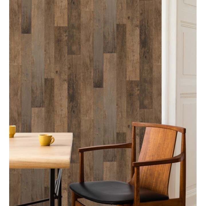 Papel pintado de diseño de madera de embarcadero envejecida de estilo nórdico - Keldan Wood 682770