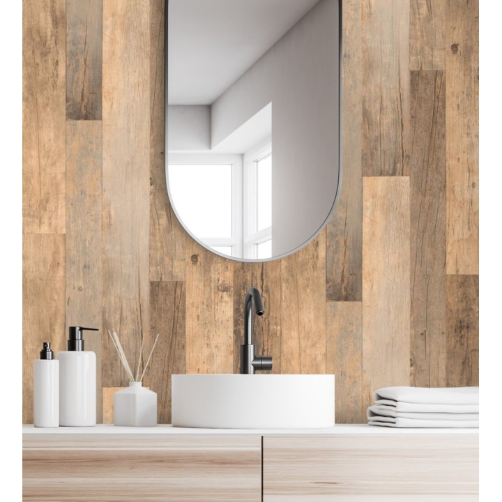 Papel pintado de diseño de madera de embarcadero envejecida de estilo nórdico - Keldan Wood 682771