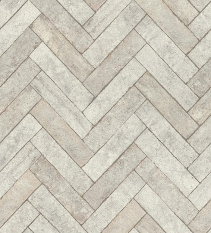 Papel pintado espiga de piedra chevrón - Henrry Whisper 682776