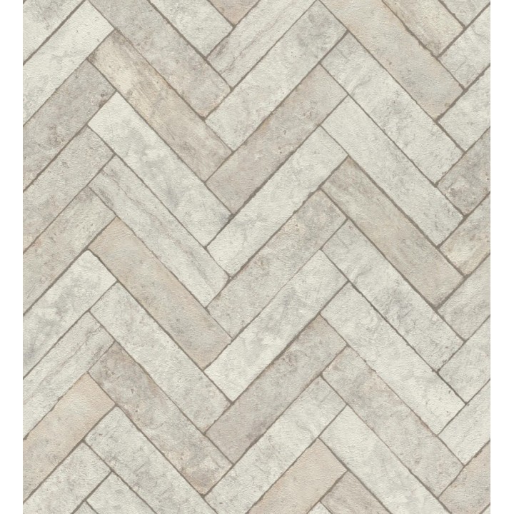 Papel pintado espiga de piedra chevrón - Henrry Whisper 682776