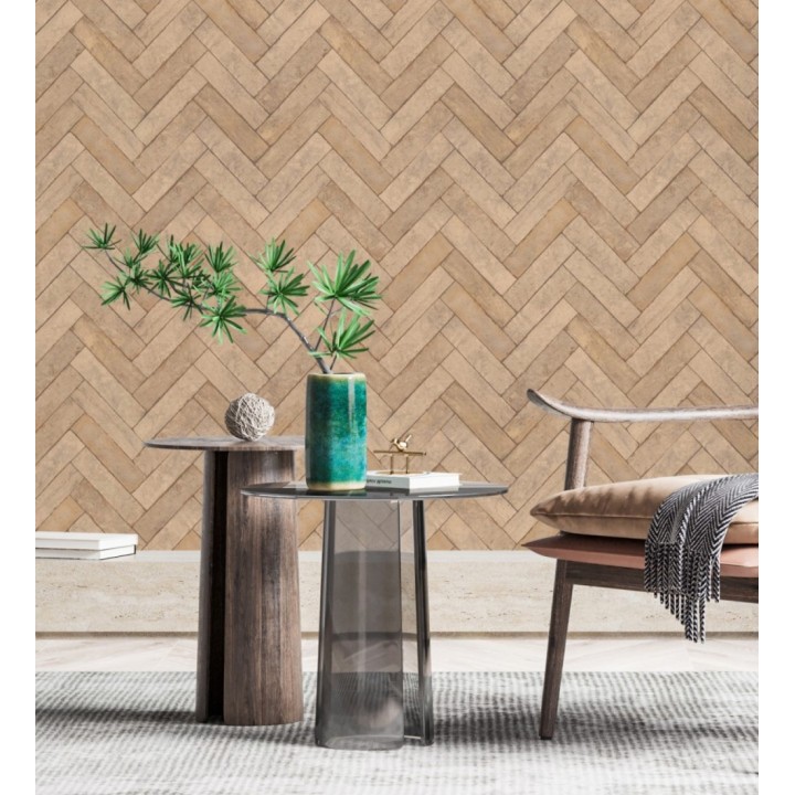 Papel pintado espiga de piedra chevrón - Henrry Whisper 682777