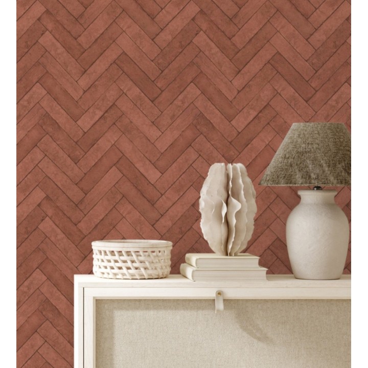 Papel pintado espiga de piedra chevrón - Henrry Whisper 682778