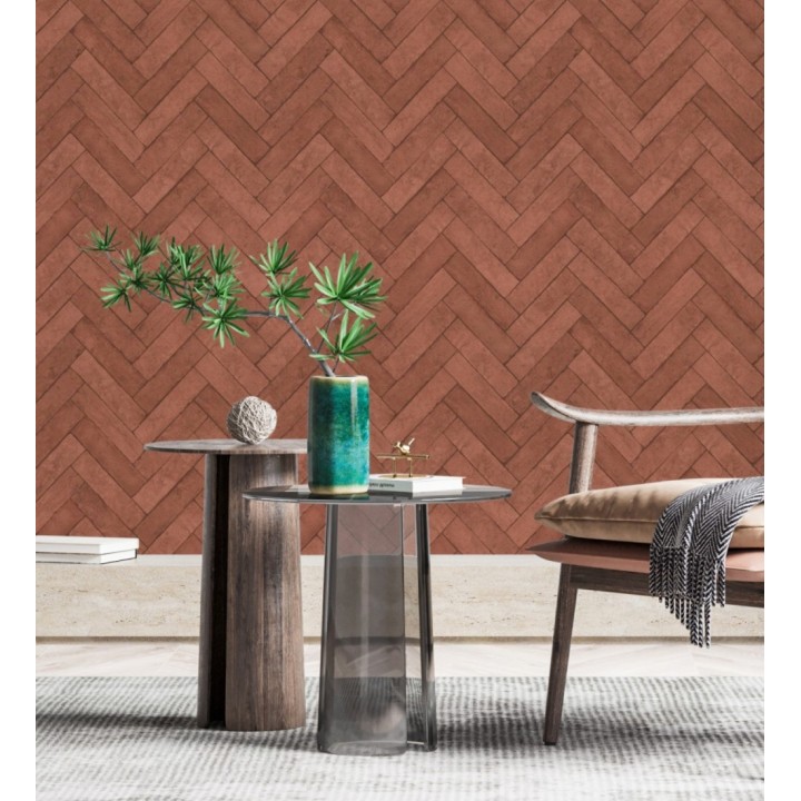 Papel pintado espiga de piedra chevrón - Henrry Whisper 682778