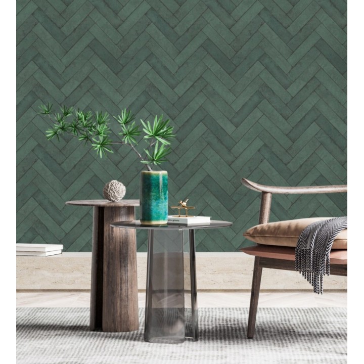 Papel pintado espiga de piedra chevrón - Henrry Whisper 682779
