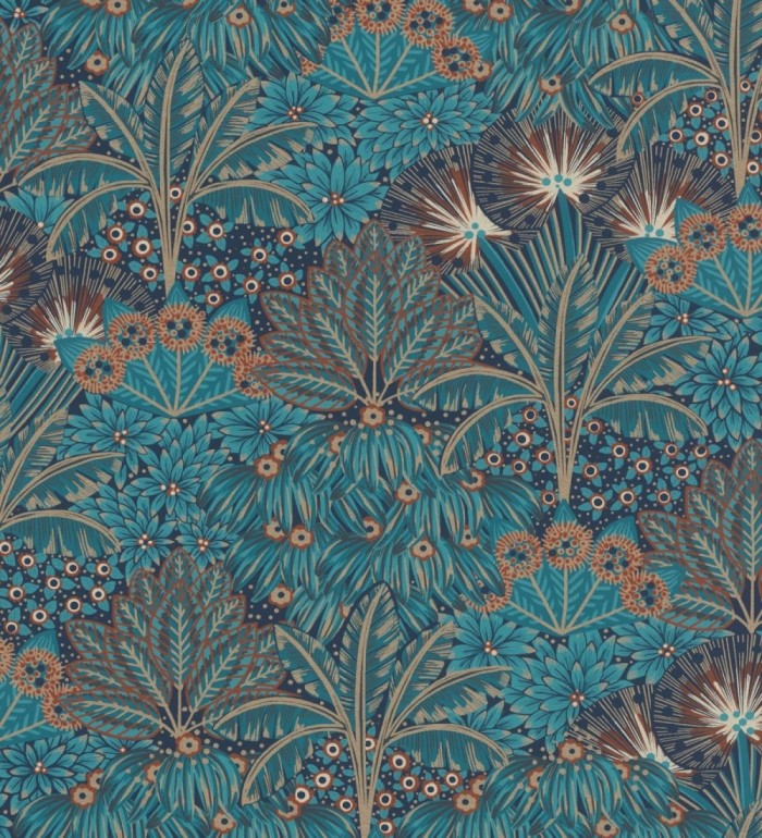 Papel pintado de flores estilo étnico - Azure Paradise 682790