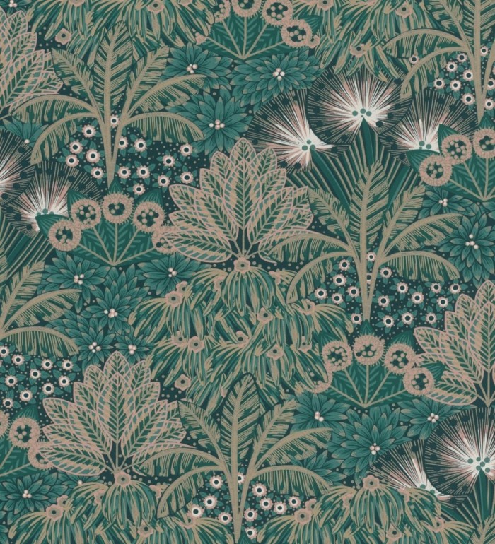 Papel pintado de flores estilo étnico - Azure Paradise 682791