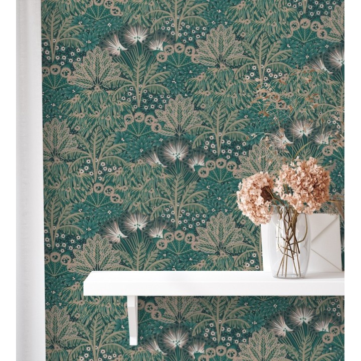 Papel pintado de flores estilo étnico - Azure Paradise 682791