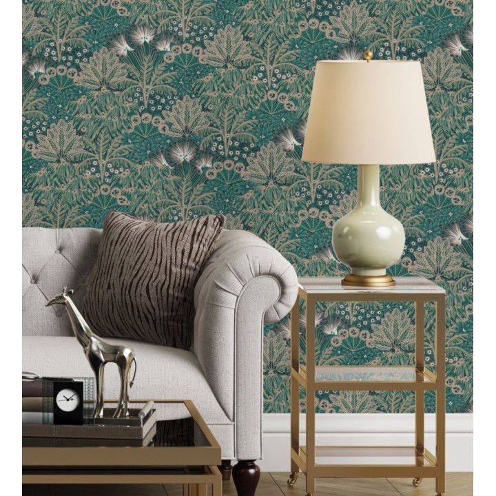 Papel pintado de flores estilo étnico - Azure Paradise 682791