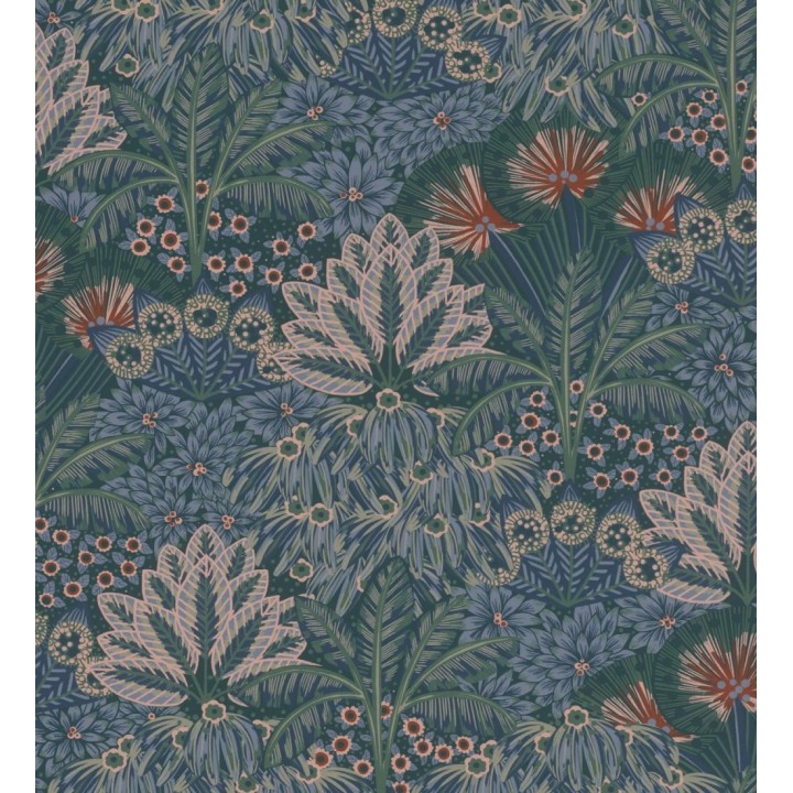 Papel pintado de flores estilo étnico - Azure Paradise 682792