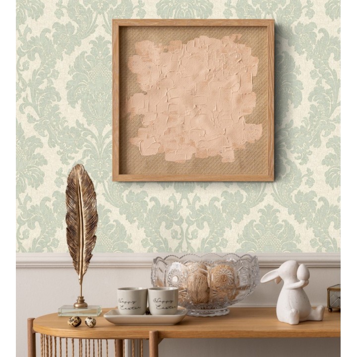 Papel pintado damasco clásico efecto entelado con textura en relieve - Milano Legacy 682833