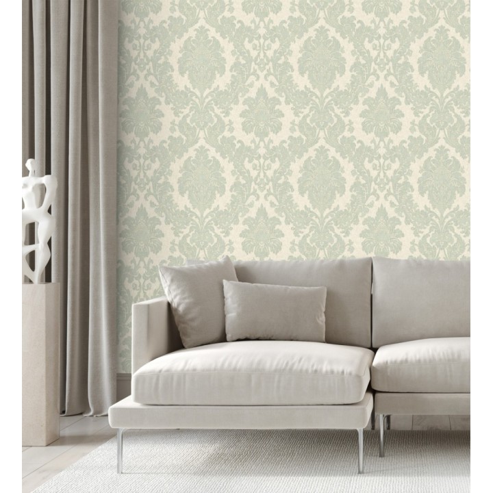 Papel pintado damasco clásico efecto entelado con textura en relieve - Milano Legacy 682833