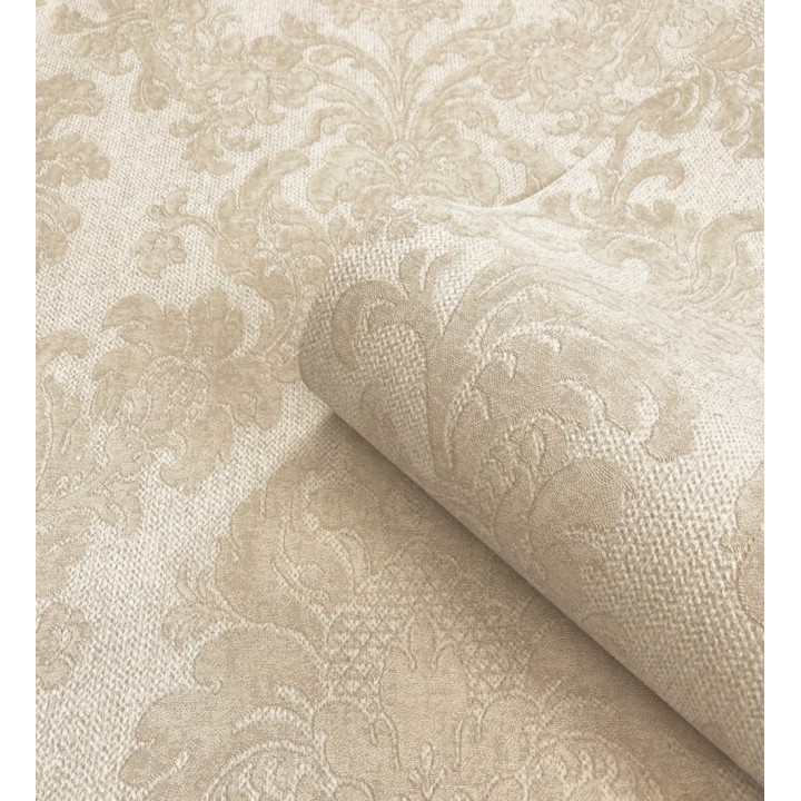 Papel pintado damasco clásico efecto entelado con textura en relieve - Milano Legacy 682834