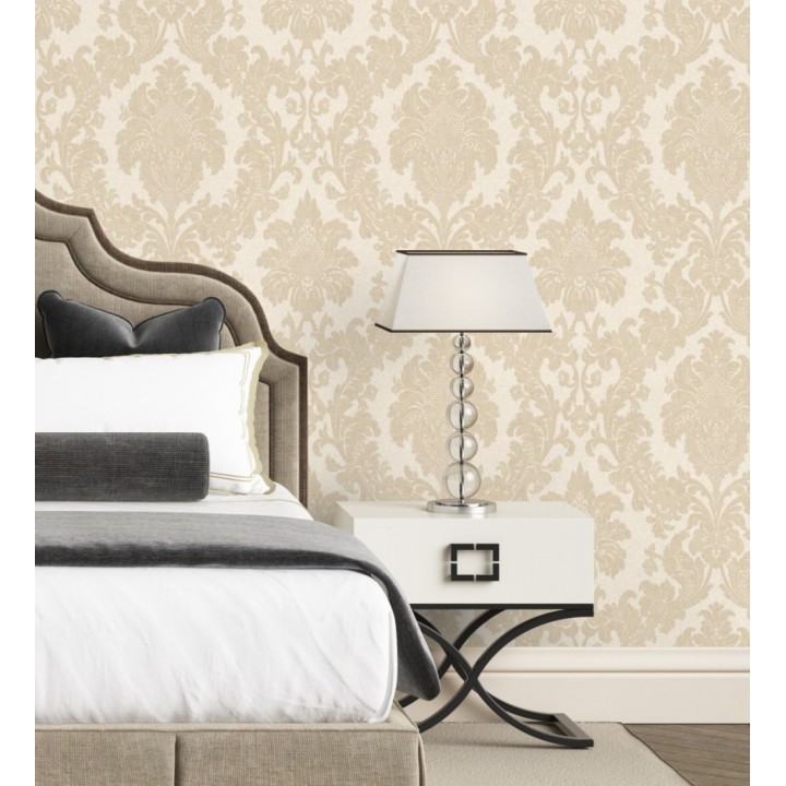 Papel pintado damasco clásico efecto entelado con textura en relieve - Milano Legacy 682834
